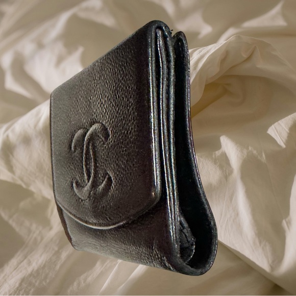 SOLD ‼️CHANEL CAVIAR TIMELESS CC COMPACT WALLET FULL INCLUSION - Picture 4 of 13